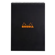 Notesy i bloczki - Notatnik Rhodia A4, kratka, czarny - miniaturka - grafika 1