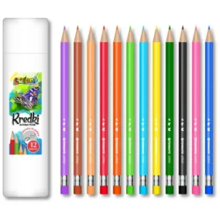 Penmate Kredki automatyczne w tubie 12 kolorów + temper. - Kredki, ołówki, pastele i pisaki - miniaturka - grafika 1