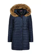 Kurtki damskie - Geographical Norway Płaszcz pikowany "Charlize" w kolorze granatowym - miniaturka - grafika 1