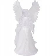 Ozdoby bożonarodzeniowe - Anioł akrylowy LED z ciepłym białym światłem 15x13x30 cm 1 szt. - miniaturka - grafika 1