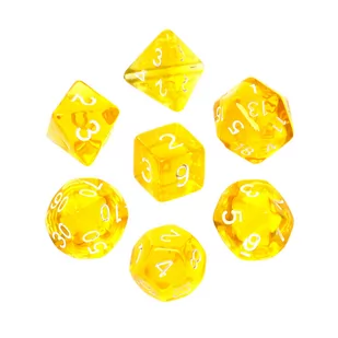 Rebel Komplet kości Rpg - Mini Kryształowe - Żółte - Akcesoria do gier planszowych - miniaturka - grafika 1