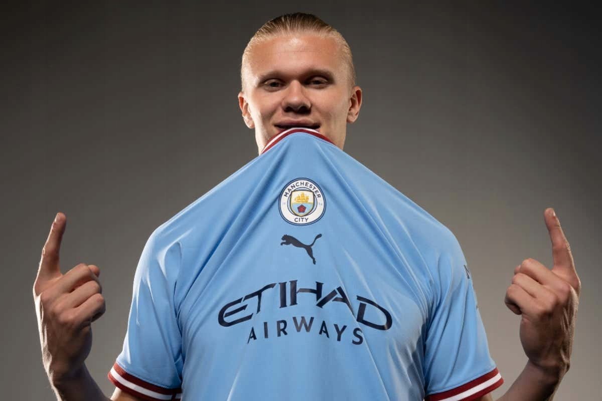PODKŁADKA POD MYSZ Nadruk 22x18 cm Erling Haaland Manchester City Prezent