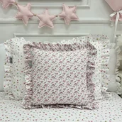 Kołdry i poduszki dla dzieci - Poduszka z falbanką kwietna łąka - miniaturka - grafika 1