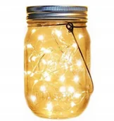 Lampy ogrodowe - LAMPKA SOLARNA OGRODOWA SŁOIK - 20 MICROLED - DUŻY - miniaturka - grafika 1