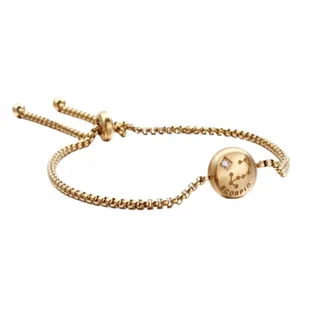 Bransoletka Zodiakalna Skorpion - złoty kolor, regulowana - Bransoletki - miniaturka - grafika 1