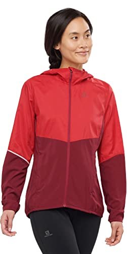 Salomon Damska bluza z kapturem Agile Fz () kurtka przeciwwiatrowa chili pepper m