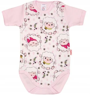 Body KRÓTKI rękaw 100% Bawełna OWIECZKI r 80 KLEKLE - Body dla niemowląt - miniaturka - grafika 1