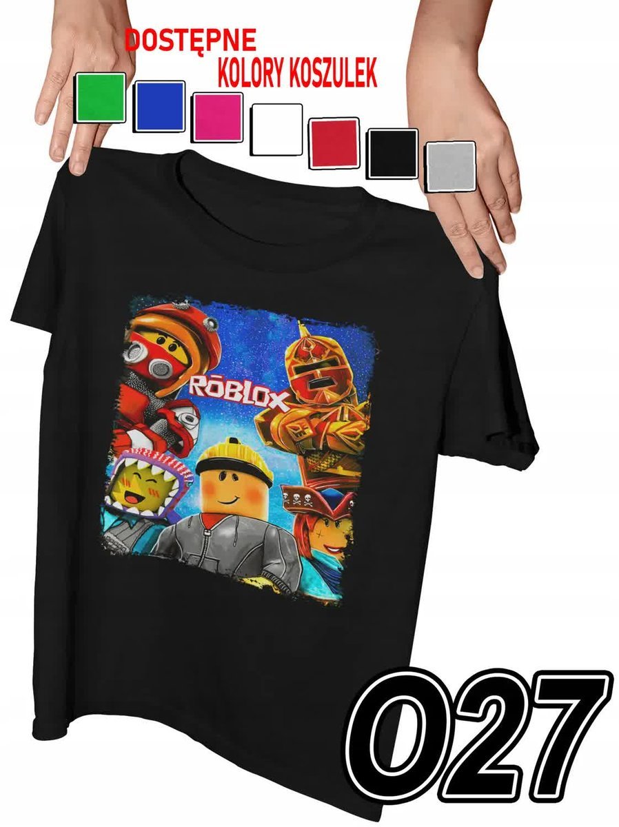 Koszulka Dziecięca Z Nadrukiem Znane Gry Roblox Ludziki Różne - L 146-152