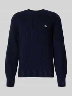 Sweter z dzianiny o kroju regular fit z czystej wełny - Swetry męskie - miniaturka - grafika 1