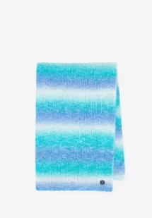 Szalik damski w stylu ombre biało - niebieski - Apaszki i szaliki męskie - miniaturka - grafika 1