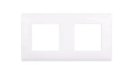 Klawisze i ramki - KOS Ramka podwójna Elektro System Dante biała - miniaturka - grafika 1