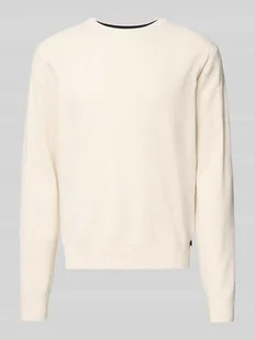 Sweter z dzianiny o kroju regular fit z czystej bawełny - Swetry męskie - miniaturka - grafika 1