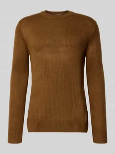 Sweter o kroju regular fit z prążkowanej dzianiny - Swetry męskie - miniaturka - grafika 1