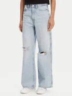 Spodnie damskie - Tommy Jeans Jeansy Claire DW0DW21281 Niebieski Wide Leg - miniaturka - grafika 1
