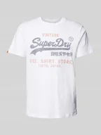Koszulki męskie - T-shirt o luźnym kroju z nadrukiem z logo - miniaturka - grafika 1