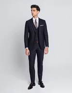 Spodnie męskie - spodnie do zestawu monreale bordo slim fit - miniaturka - grafika 1