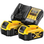 Akumulatory do elektronarzędzi - DeWalt DCB1104P2-QW zestaw zasilający 18V 2x5,0Ah Li-Ion z ładowarką DCB1104 w kartonie - miniaturka - grafika 1