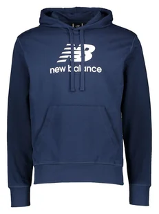 New Balance Bluza "Essentials Stacked" w kolorze granatowym - Bluzy męskie - miniaturka - grafika 1