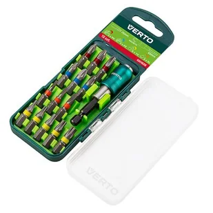 VERTO Zestaw bitów 16 sztuk, 25 mm - 3 x PH, 3 x PZ, 3 x SL, 5 x TX + uchwyt magnetyczny - Akcesoria do elektronarzędzi - miniaturka - grafika 1