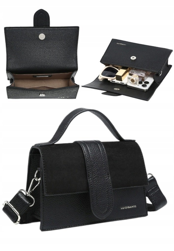 Elegancka Torebka Torba Damska Listonoszka LUIGISANTO HS24015 Black