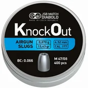 Amunicja do wiatrówek - Śrut 4,52 mm JSB KnockOut Slugs .177 0,870g 400 szt - miniaturka - grafika 1