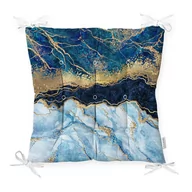 Poduszki na krzesła - Poduszka na krzesło Minimalist Cushion Covers Blue Marble, 40x40 cm - miniaturka - grafika 1