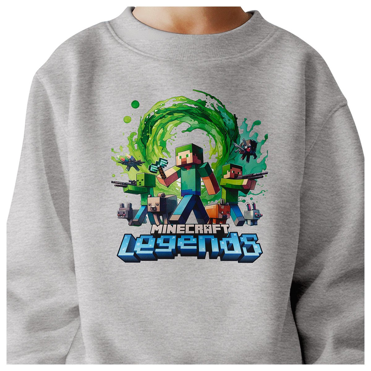 BLUZA DZIECIĘCA MINECRAFT LEGENDS 134-140 DLA DZIEWCZYNKI CHŁOPCA