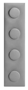 Panel ścienny tapicerowany Velvet Lego 12,5x50x4 cm szary - Meble modułowe i akcesoria - miniaturka - grafika 1