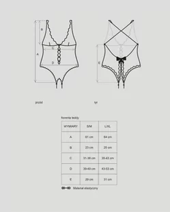 Obsessive Fiorenta body S/M 7046900 [5516133] - Bielizna erotyczna damska - miniaturka - grafika 3