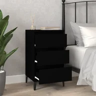 Szafki nocne - vidaXL Szafka nocna, czarna, 40x35x70 cm, materiał drewnopochodny - miniaturka - grafika 1