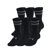 Skarpetki damskie - Skarpetki Under Armour Essential 6pk Crew Black / Black / Castlerock M - miniaturka - grafika 1