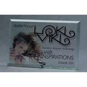 Gadżety dla kibiców - Trofeum szklane z nadrukiem kolorowym LuxorJet - miniaturka - grafika 1