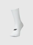 Skarpetki męskie - 4F Skarpetki casual do połowy łydki (3-pack) męskie - białe 39-42 - miniaturka - grafika 1