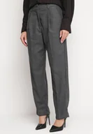 Spodnie damskie - Ciemnoszare Luźne Spodnie Garniturowe z Kieszeniami Vireal - miniaturka - grafika 1