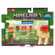 Figurki dla dzieci - Mattel Minecraft Figurki Podstawowe 2-pak Alex I Llama 6+ - miniaturka - grafika 1