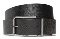 Paski - Calvin Klein Pasek męski Warmth PB 4.0 cm Skórzany pasek, Czarny/Brązowy (Ck Black/Dk Brown), 85 - miniaturka - grafika 1