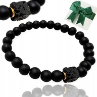 Bransolety męskie - Czarny Turmalin Bransoletka Męska Damska Kamień Naturalny Szczęście Ochrona - miniaturka - grafika 1