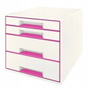 Leitz INNY Pojemnik Z Szufladami Wow Cube Różowy 134L999 4002432115341 - Półki na dokumenty - miniaturka - grafika 1