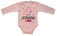 Body dla niemowląt - Body niemowlęce GWIAZDKA Z NIEBA pudrowy róż 86 - miniaturka - grafika 1