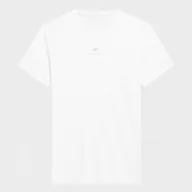 Koszulki sportowe męskie - Męski t-shirt z nadrukiem 4F 4FSS23TTSHM363 - biały - miniaturka - grafika 1