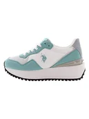 Trampki damskie - U.S. Polo Assn. Sneakersy w kolorze biało-turkusowym - miniaturka - grafika 1