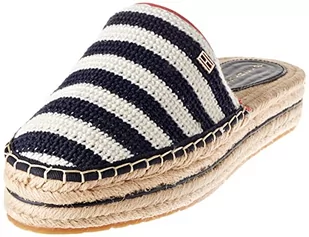 Tommy Hilfiger Damskie szydełkowane pantofle espadryle, niebieski (Kosmiczny Błękit), 39 EU - Espadryle damskie - miniaturka - grafika 1