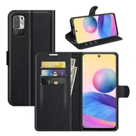 Etui i futerały do telefonów - Pokrowiec König Design kompatybilny z etui na telefon komórkowy Xiaomi Redmi Note 10 5G ze skóry syntetycznej - Etui na telefon komórkowy czarne - miniaturka - grafika 1