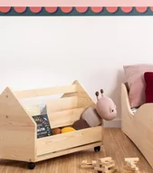 Pudełka i szkatułki - Drewniana skrzynia na zabawki ELIOR Zozo 3S, brązowa, 40x40x60 cm - miniaturka - grafika 1
