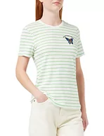Koszulki i topy damskie - ONLY Koszulka damska ONLKITA REG S/S Butterfly Top Box JRS T-Shirt, Bright White/Stripes: Classic Green + Print Good, S (3 sztuki) - miniaturka - grafika 1