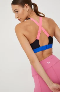 Under Armour biustonosz sportowy Infinity kolor czarny wzorzysty - Bielizna sportowa damska - miniaturka - grafika 1