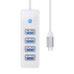 Adapter Hub USB-C do 4x USB 3.0 Orico, 5 Gbps, 0.15m (biały) - Huby USB - miniaturka - grafika 1
