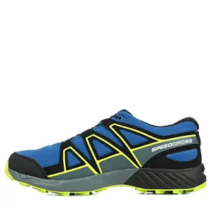 Salomon Speedcross Climasalomon wodoodporne dziecięce buty outdoorowe, precyzyjne dopasowanie, przyczepność, praktyczny komfort, Nautical Blue Black Acid Lime, 34 EU - Buty dla chłopców - miniaturka - grafika 1