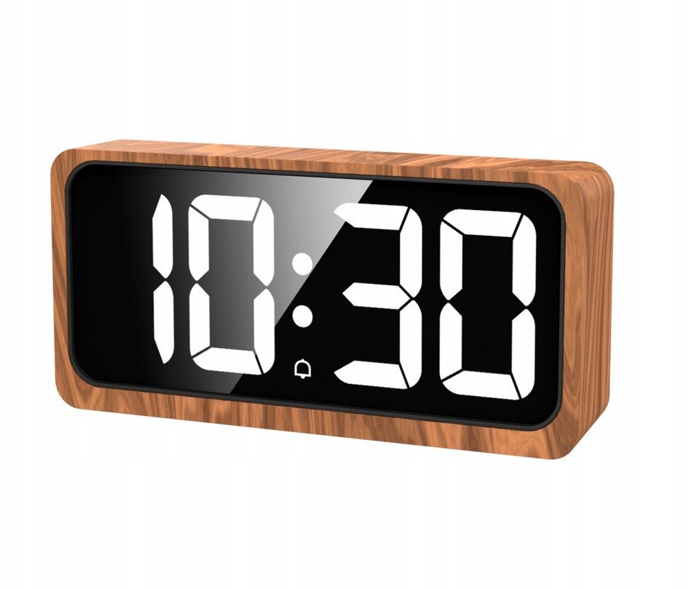 Zegar budzik sieciowy LED JVD SB3210.2 z termometrem 18x8 cm .