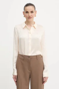 Guess koszula MARTHE damska kolor beżowy regular z kołnierzykiem klasycznym W5YH1A WHCR2 - Koszule damskie - miniaturka - grafika 1